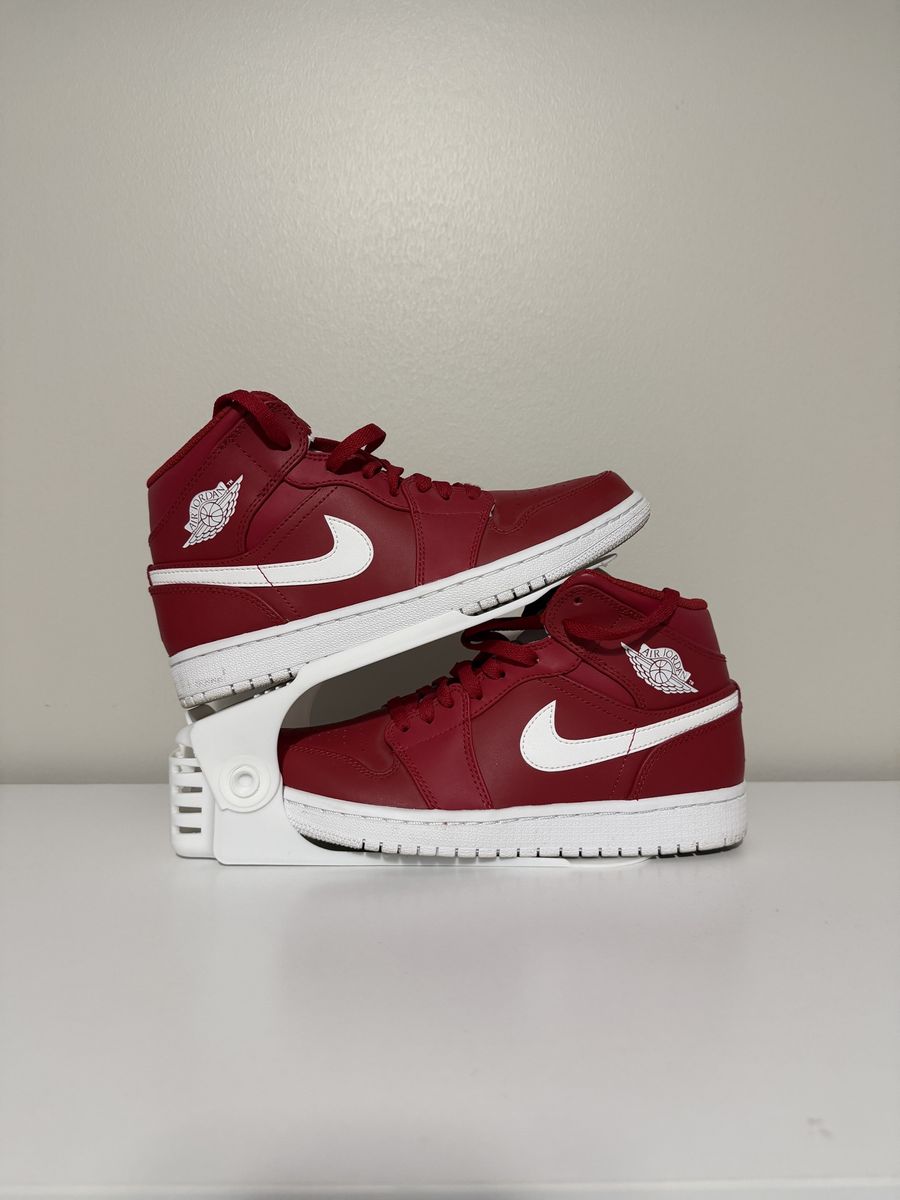 Nike Air Jordan 1 Mid Red White Size 7.5
