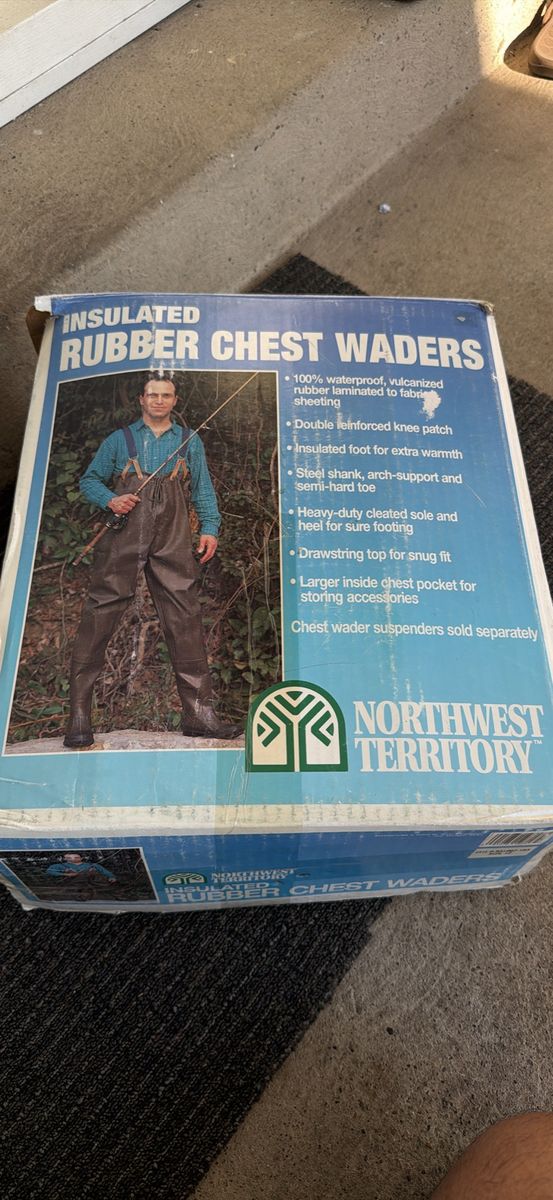 Northwest Territory Insulated Rubber Chest Waders - Waterproof, Reinforced, Insulated Foot