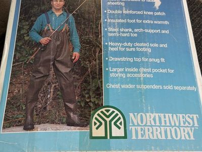 Northwest Territory Insulated Rubber Chest Waders - Waterproof, Reinforced, Insulated Foot