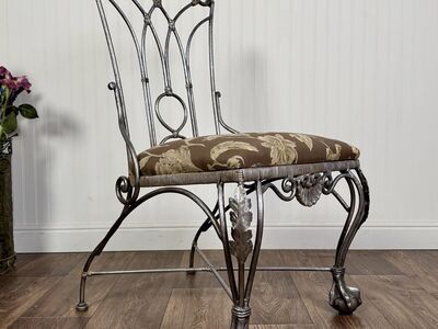 Cast Iron Accent Chair w/ Claw-and-Ball Feet