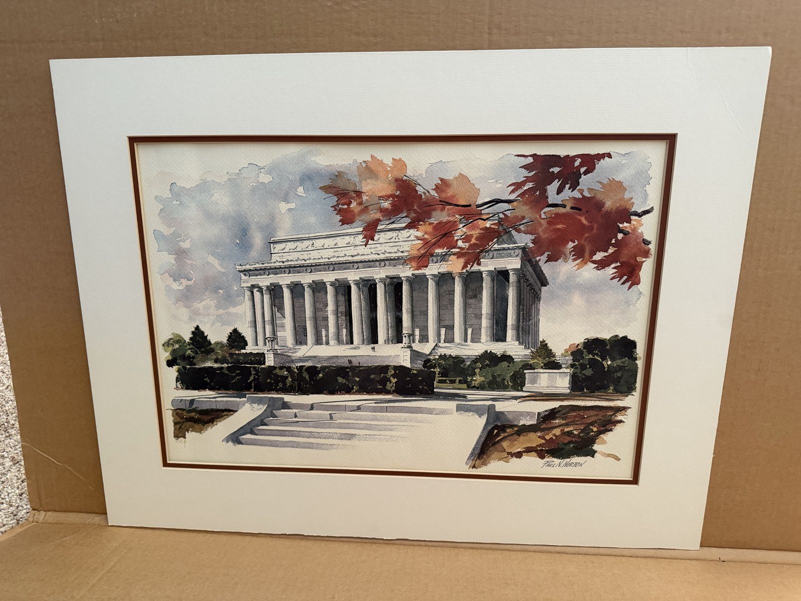 Watercolor Print of Lincoln Memorial