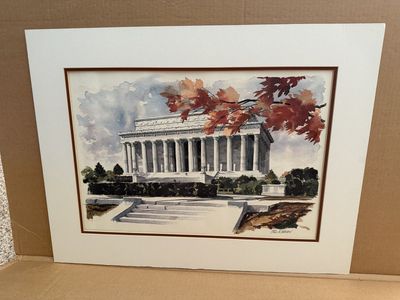 Watercolor Print of Lincoln Memorial