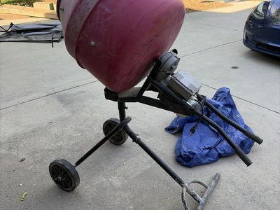 Husky GHM105890 Electric Cement Concrete Mixer 0.5 HP 110 lb