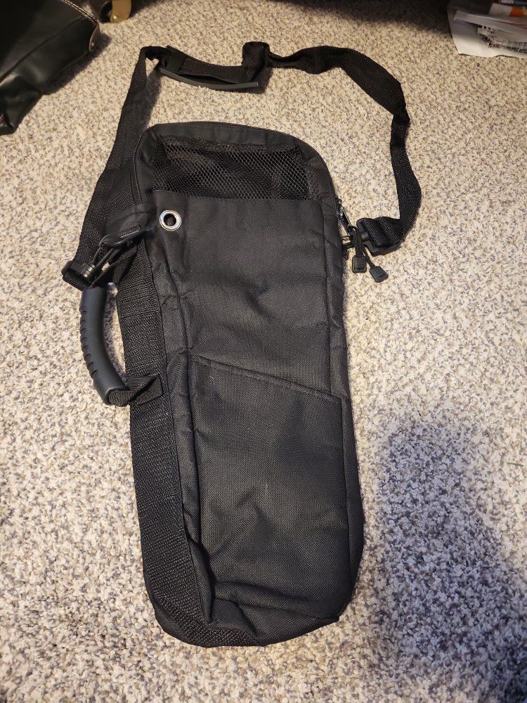 Black Fabric Bag Replacement Shoulder Strap with Handle and Swivel Hooks great fpr traveling wit Oxygen