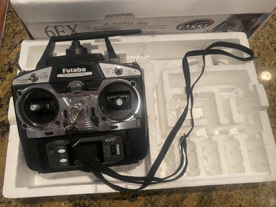 Futaba T6EX 2.4GHz FASST 6-Channel RC Transmitter for Airplane/Helicopter System with receiver charger in box