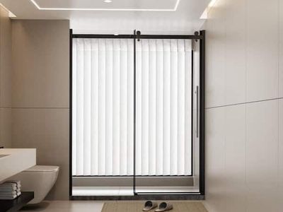 60 in. W x 72 in. H Sliding Semi-Frameless Shower Door