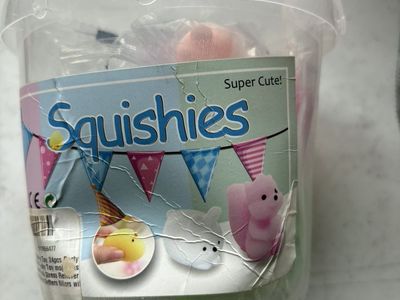 Squishies Mochi Toys Bucket - Assorted Stress Relief Toys
