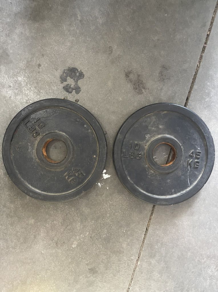 2 10 Lbs Olypmics Weight Plates