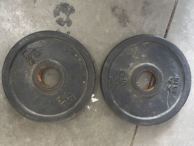 2 10 Lbs Olypmics Weight Plates