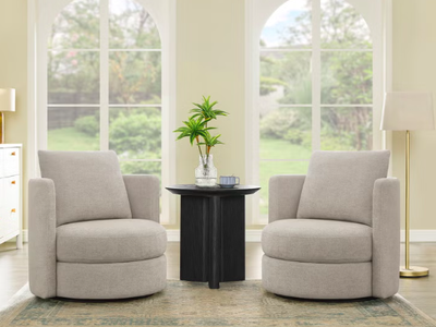 Thomasville Davos Swivel Chairs, 2-pack, Gray Costco MRSP $479