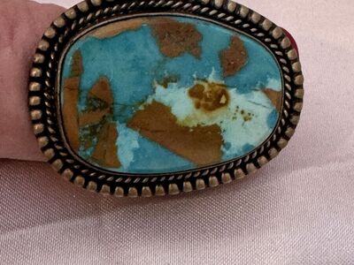 TURQUOISE AND STERLING SILVER RING