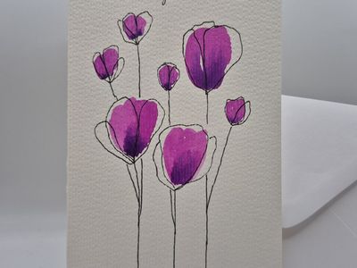 Hand-Painted Mother's Day Card