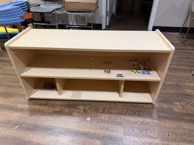 Wooden Children's Storage Shelf with Compartments