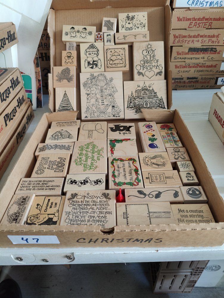 Box #47 of 65, New, old stock rubber stamps, designed mainly for people that like to make their own greeting cards.
