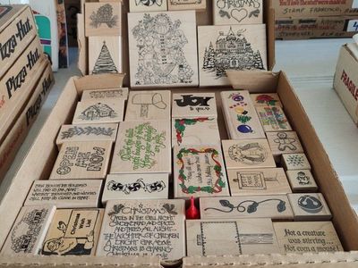 Box #47 of 65, New, old stock rubber stamps, designed mainly for people that like to make their own greeting cards.