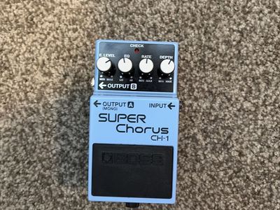 BOSS Super Chorus CH-1 Guitar Pedal - Light Blue Analog Effect