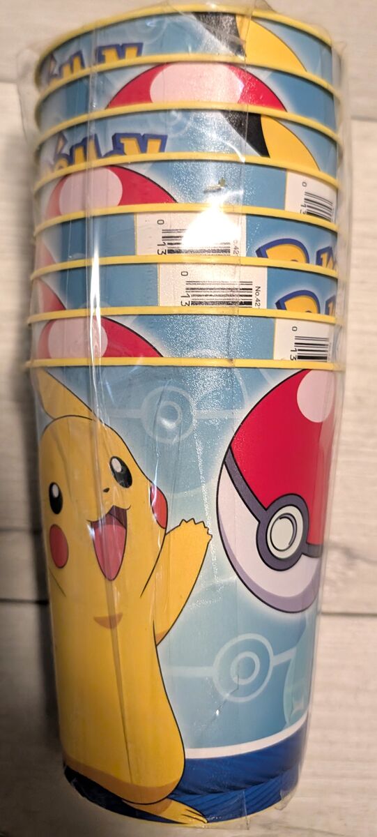 New Lot of 8 POKEMON 16oz Goblet / Party Cups