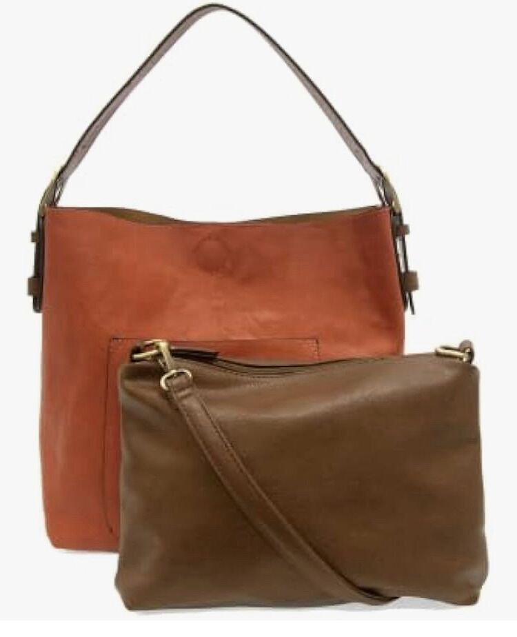 Joy Susan Womens Faux Leather: Hobo 2-in-1 Handbag