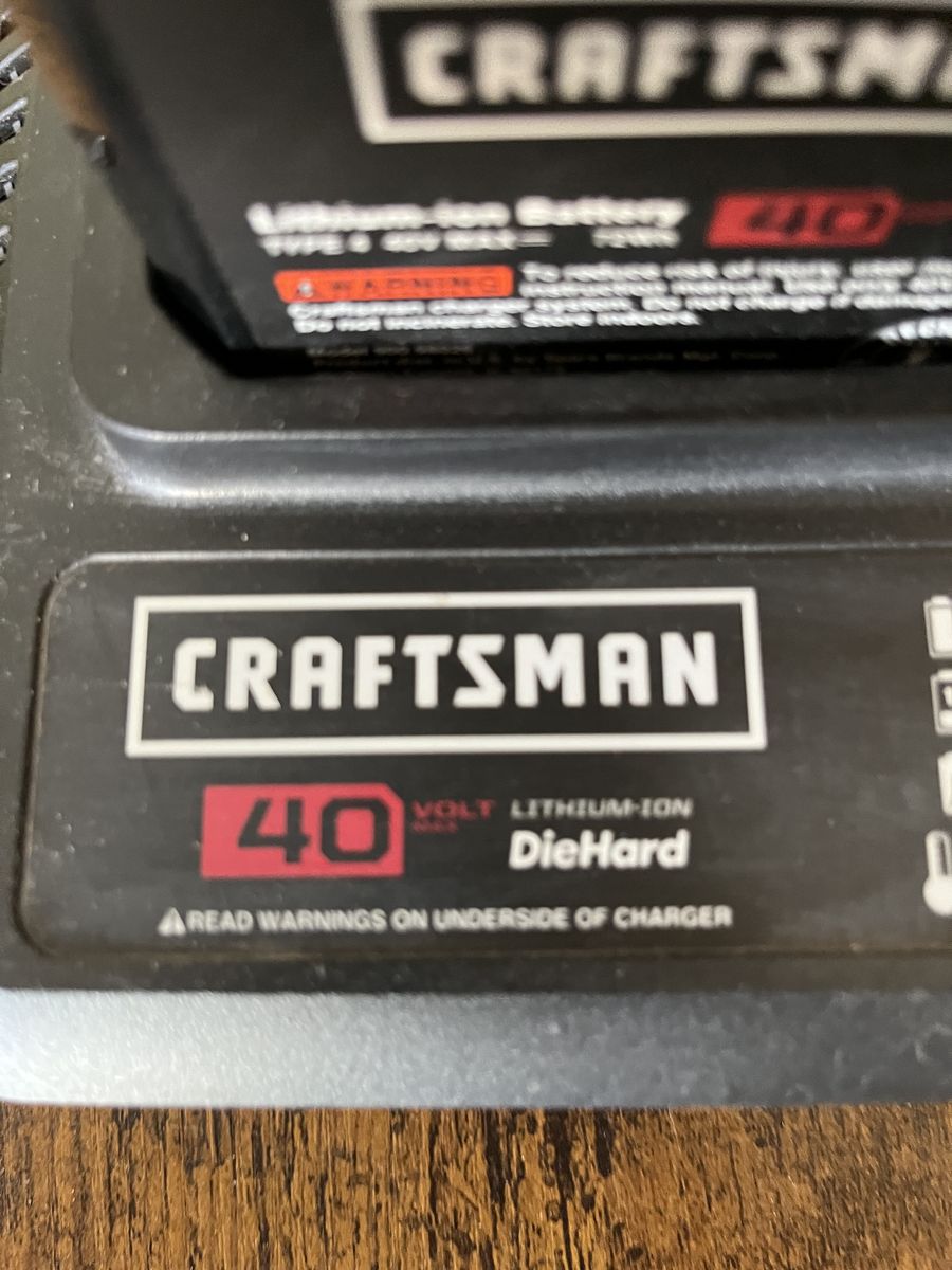 CRAFTSMAN 40V DieHard Lithium-Ion Battery & Charger Set - Fully Functional