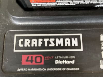 CRAFTSMAN 40V DieHard Lithium-Ion Battery & Charger Set - Fully Functional