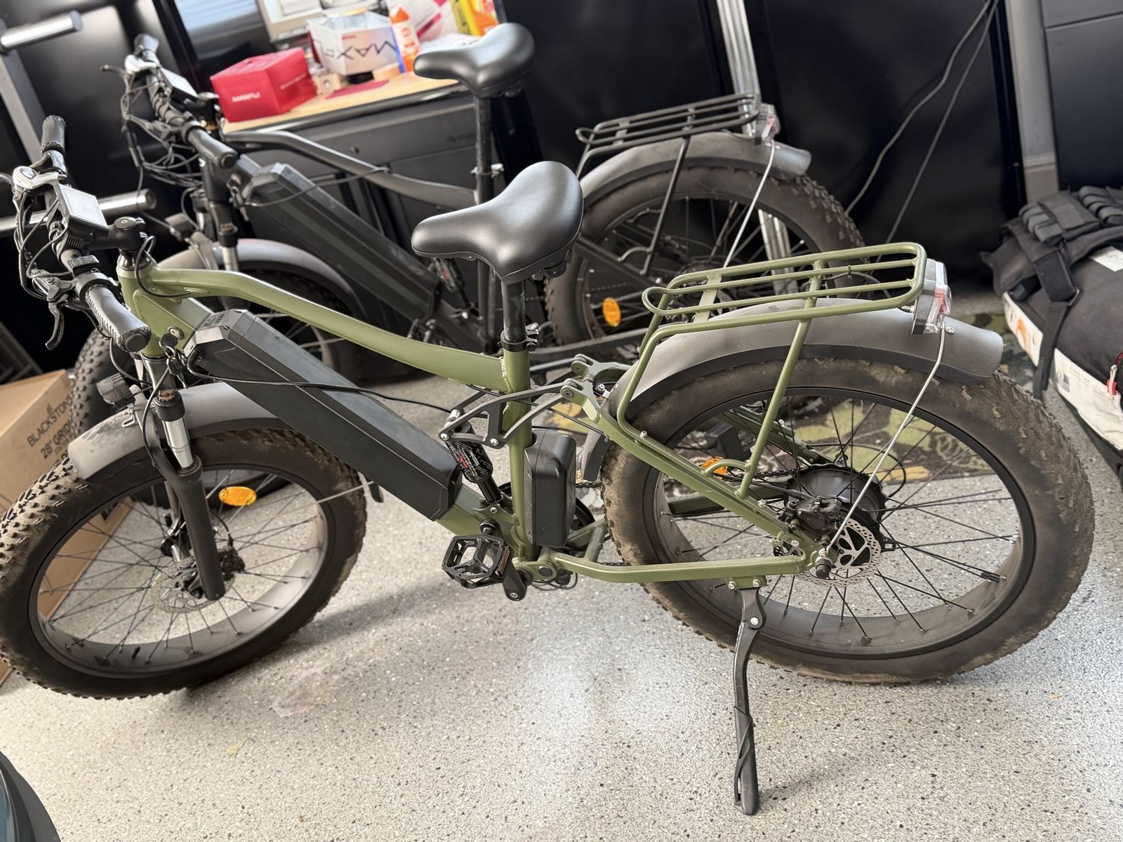 Bee Cool Bikes Bee Adventurer Full Suspension Electric Fat Tire Bikes (Pair - Green & Black)