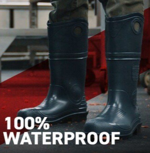Dunlop Steel Toe 100% Waterproof Work Boots - Size 14 - Made in USA