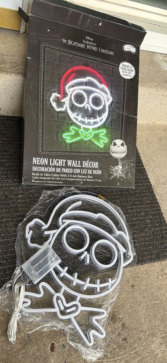 Disney The Nightmare Before Christmas Jack Skellington Neon Light Wall Décor