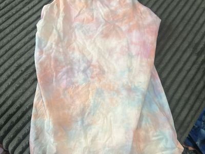 Faded Glory Pastel Tie-Dye Spaghetti Strap Cami Tank Top Size 14/16