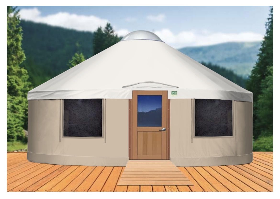 1 or 2 Yurts--new still stored in crates and wood under tarps for 2 years