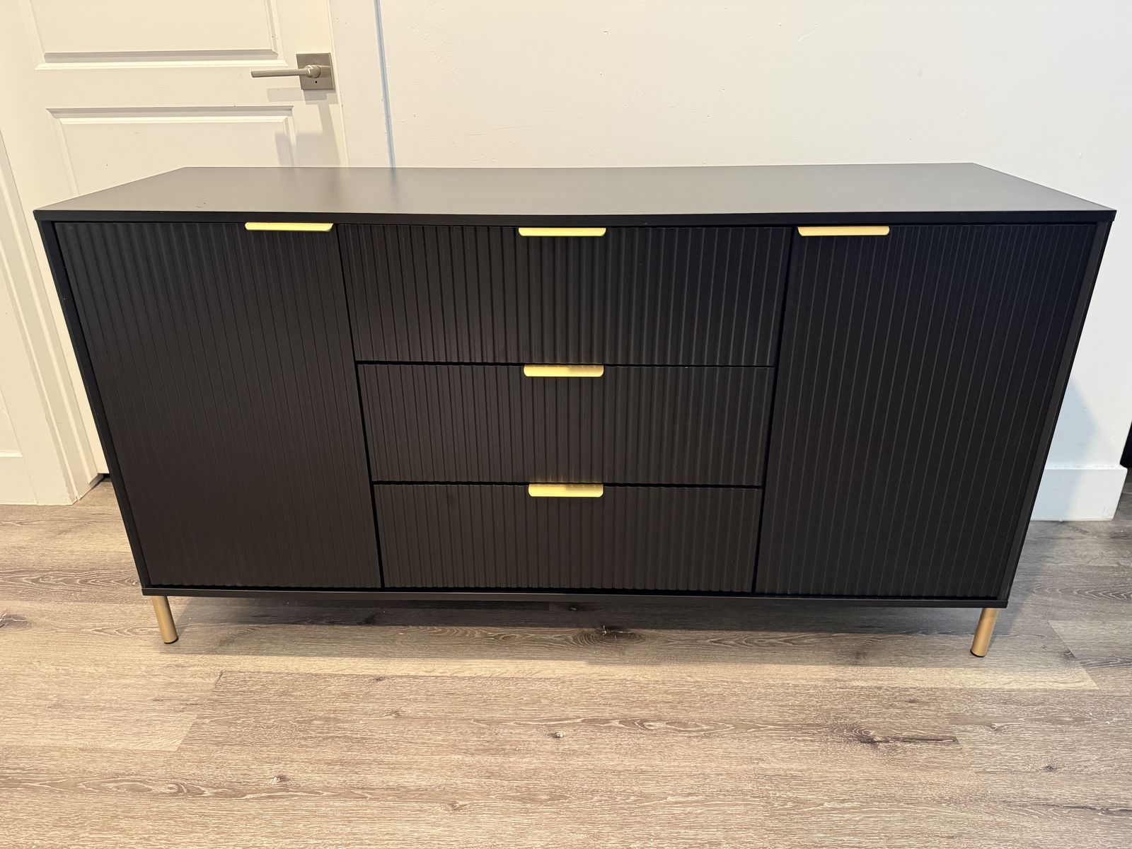 Brand New Modern Black Dresser With Storage