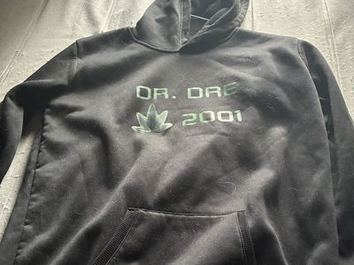 Dr. Dre 2001 Black Pullover Hoodie Sweatshirt Size Medium
