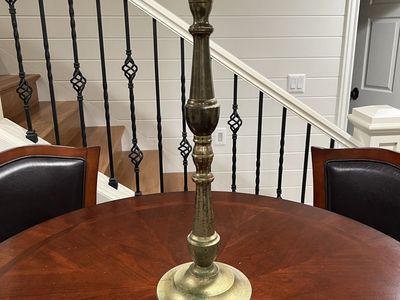 Vintage Solid Brass Candlestick Holder - Ornate Tall Taper Candle Stand Decor