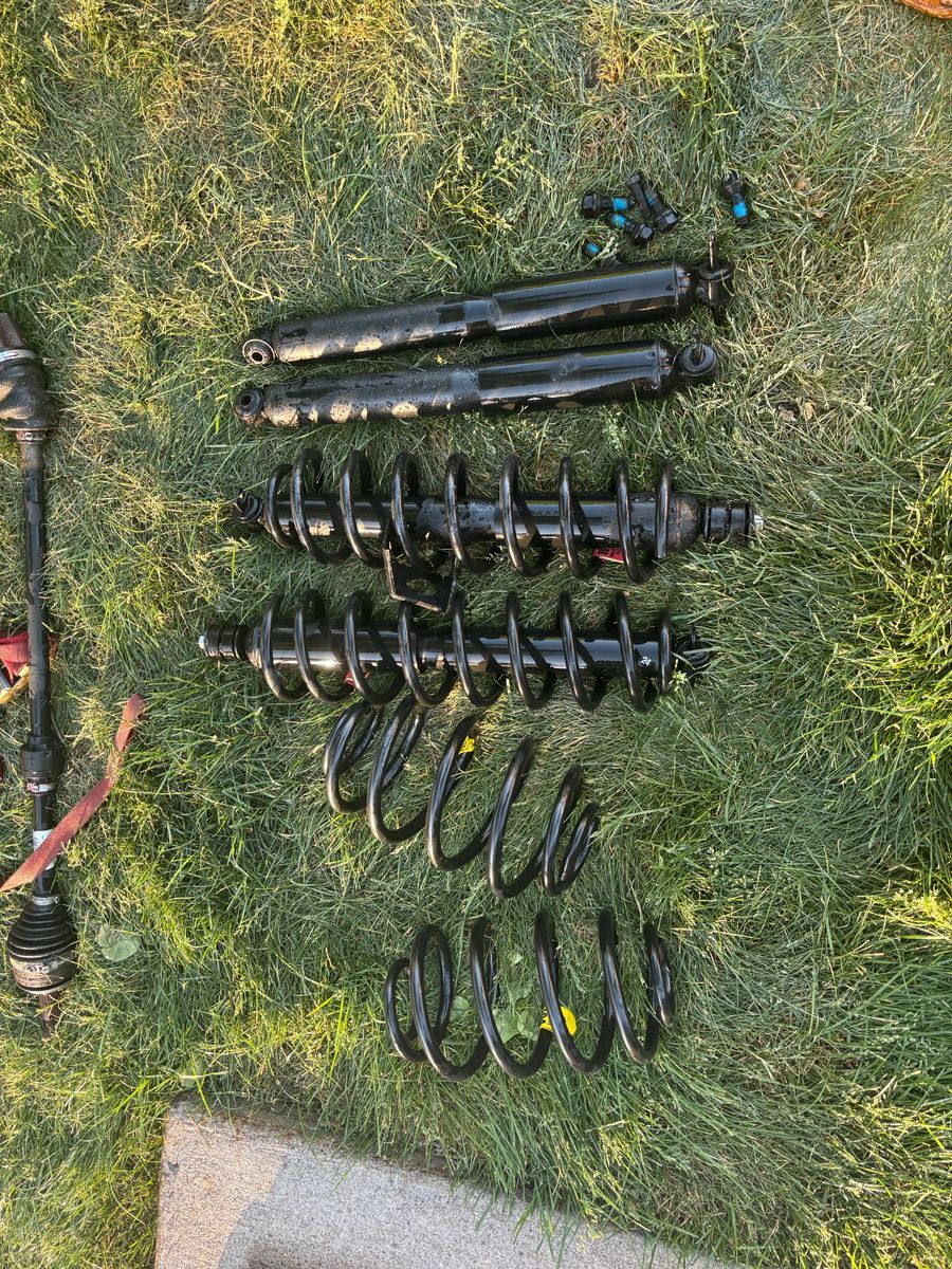 2001 Jeep TJ Wrangler suspension springs and shock absorber