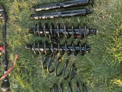 2001 Jeep TJ Wrangler suspension springs and shock absorber