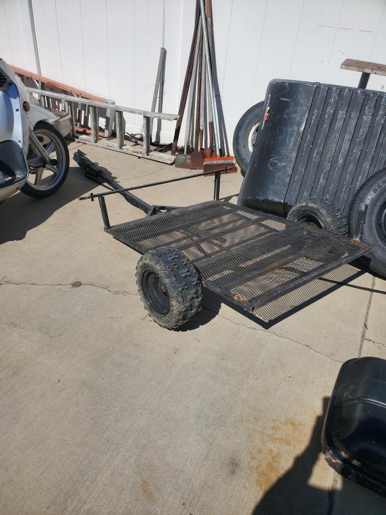 homemade four wheeler pull behind trailer