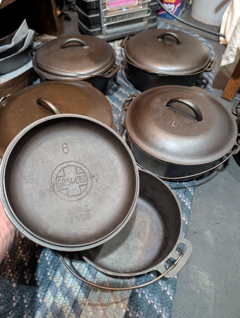 Various Restored Vintage Cast Iron Dutch Ovens!