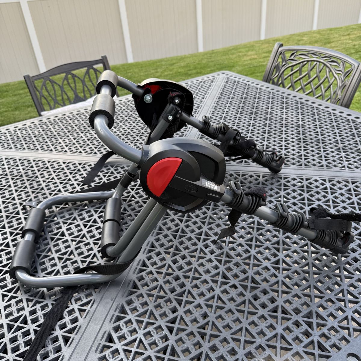 Bell 3 Bike Rack for Car Trunk or Hatchback - Black/Red, Adjustable Straps
