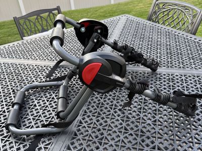 Bell 3 Bike Rack for Car Trunk or Hatchback - Black/Red, Adjustable Straps