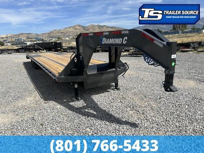 8.5x40 Diamond C FMAX 210 Gooseneck Equipment Trailer - 25K GVWR - 2-Speed Jack, ABS Brakes, Max Ramps