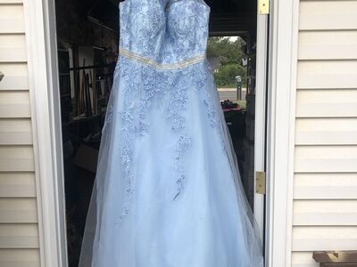 Formal Dress - Embroidered - Plus Size