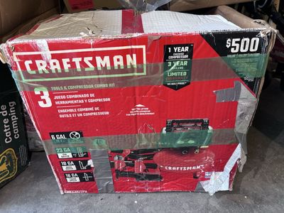 Craftsman 6 Gallon Air Compressor & 3-Tool Combo Kit - Includes 23GA, 18GA, 16GA Nailers