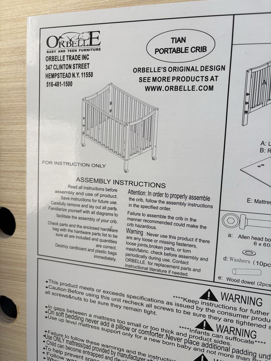 Folding Portable Crib