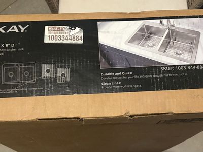 NEW Elkay Avenue 33 in. Drop-In/Undermount Double Bowl Kitchen Sink