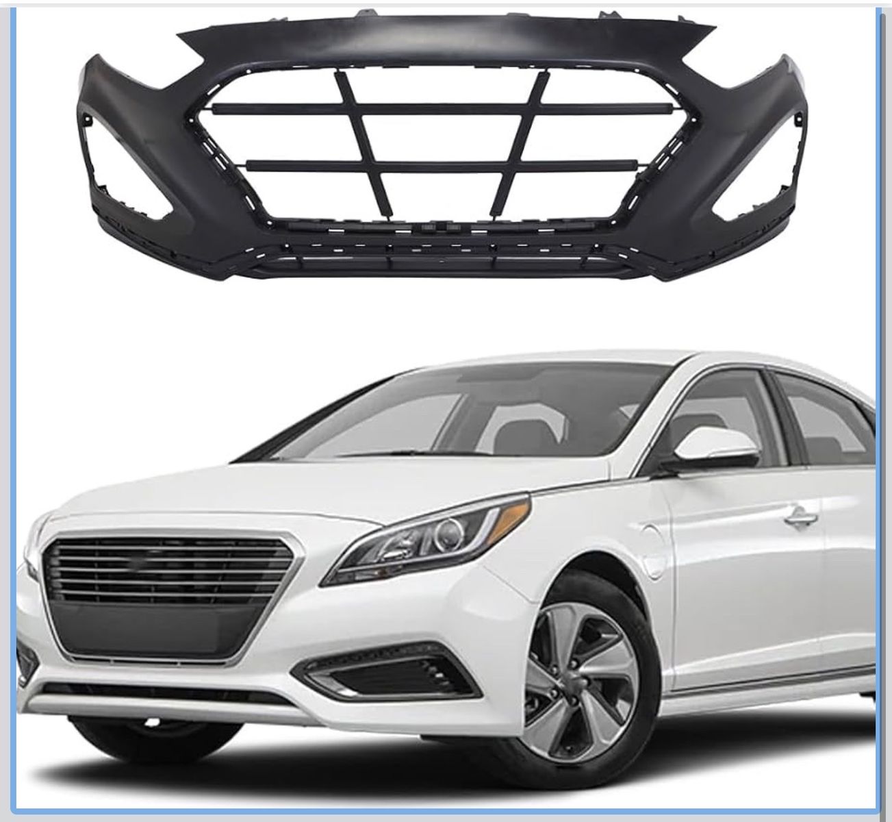 New Front Bumper Cover for 2018-2019 Hyundai Sonata - Primed Ready for Paint