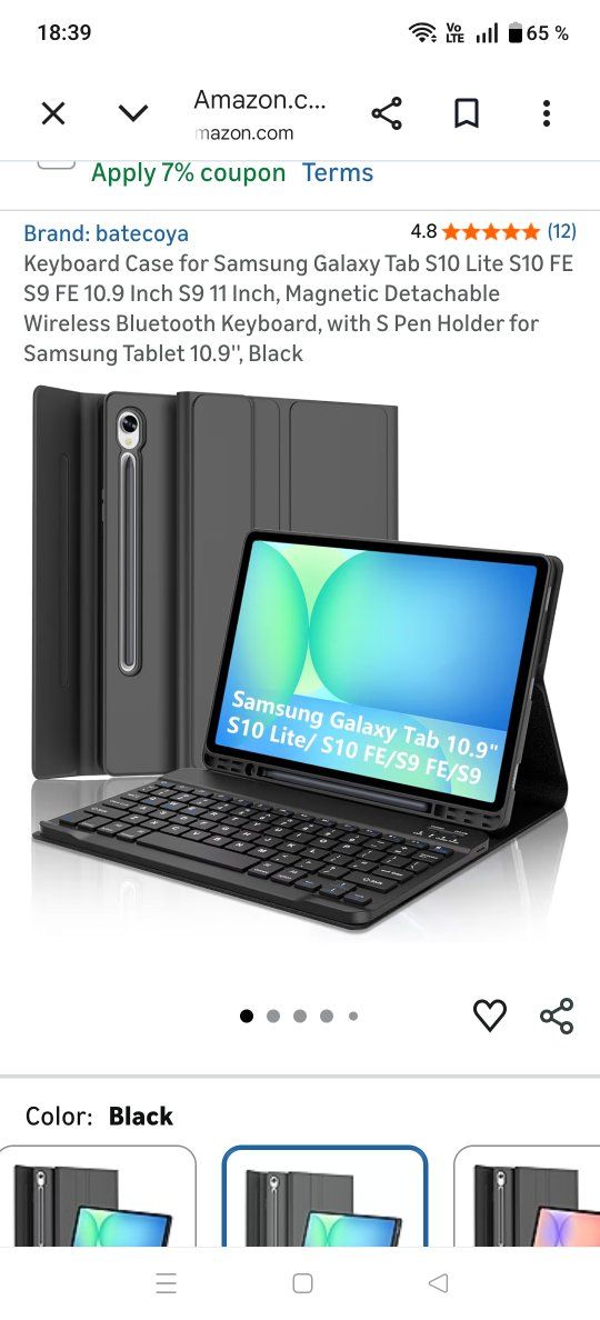 Keyboard Case for Samsung Galaxy Tab S10 Lite S10