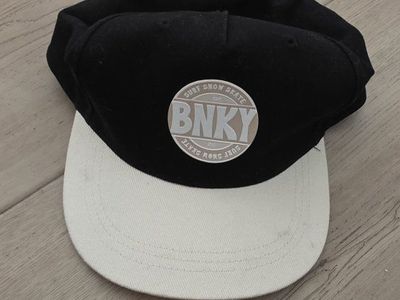 BNKY Surf Snow Skate Flat Brim Cap - Black & White, Adjustable