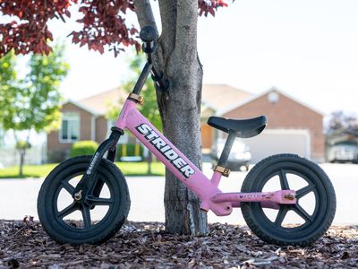Pink Strider balance bike