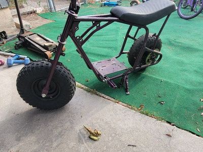 Purple Mini Bike Frame with Seat and Wheels - Used
