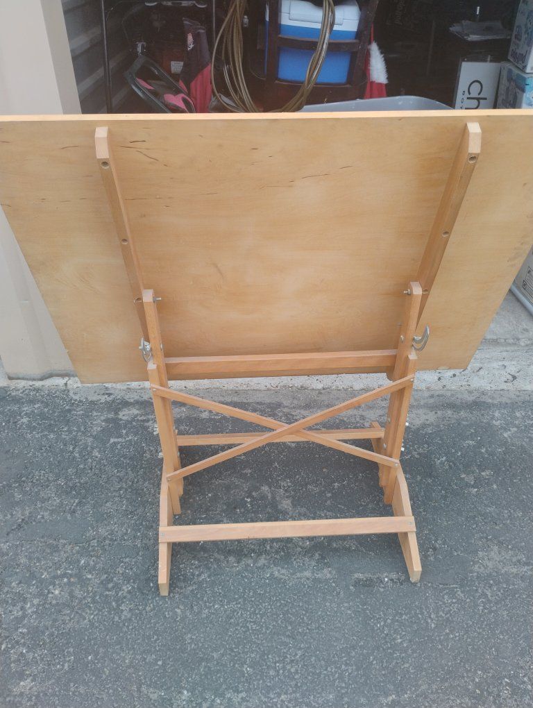 wood drafting table
