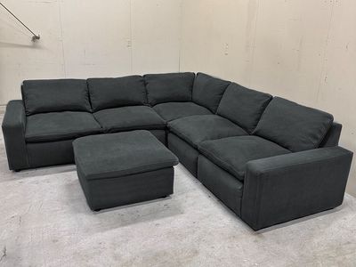 Dark Gray Cloud Couch (6-Piece Modular Sectional) - Delivery Available